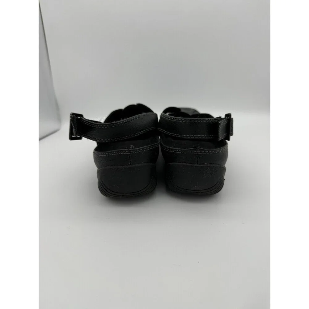 Easy Street Sandals Women 7.5 Black Sterling Comfort Slingback Strappy Fisherman